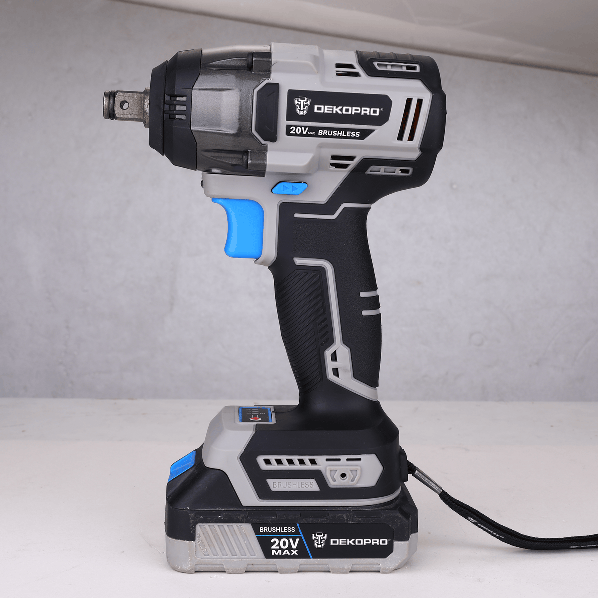DEKOPRO 20V MAX Electric Cordless Brushless Impact Wrench DKBW20XL01