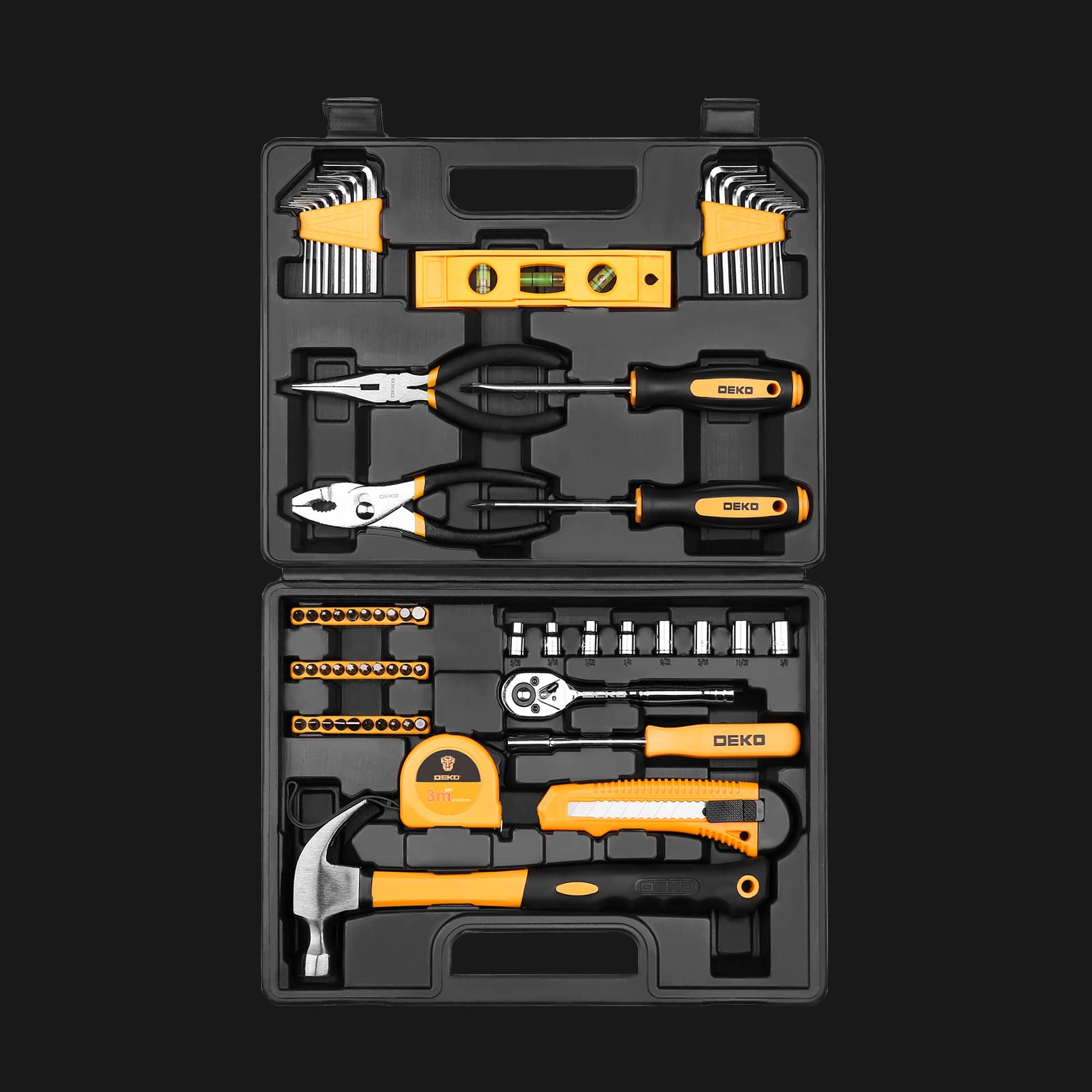 Allzweck-Mini-Werkzeugsatz für den Haushalt mit Grundwerkzeugen 65-teilig
